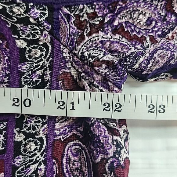 Mystree patchwork print with black lace womens peasant blouse Size S NWT - Picture 14 of 15